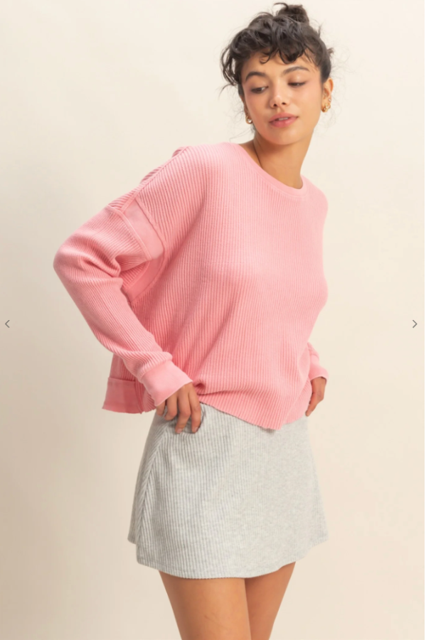 Open Back Top- Pink