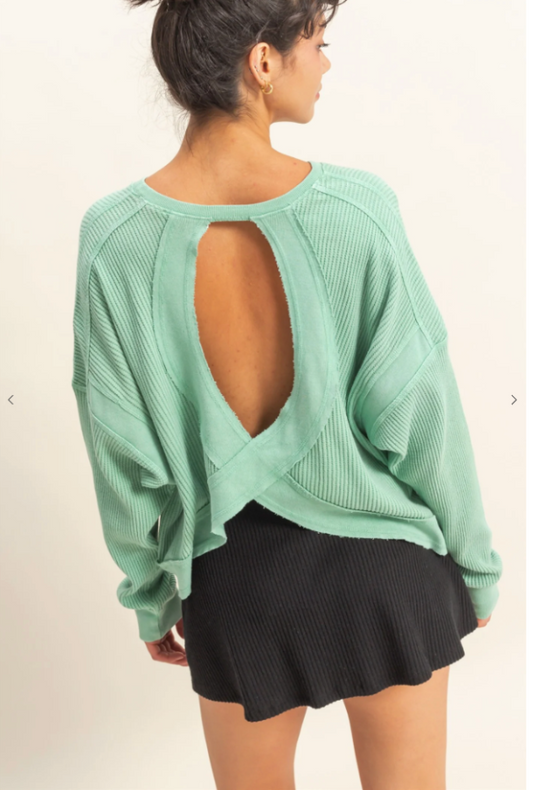 Open Back Top- Emerald