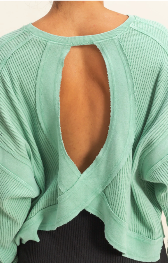 Open Back Top- Emerald