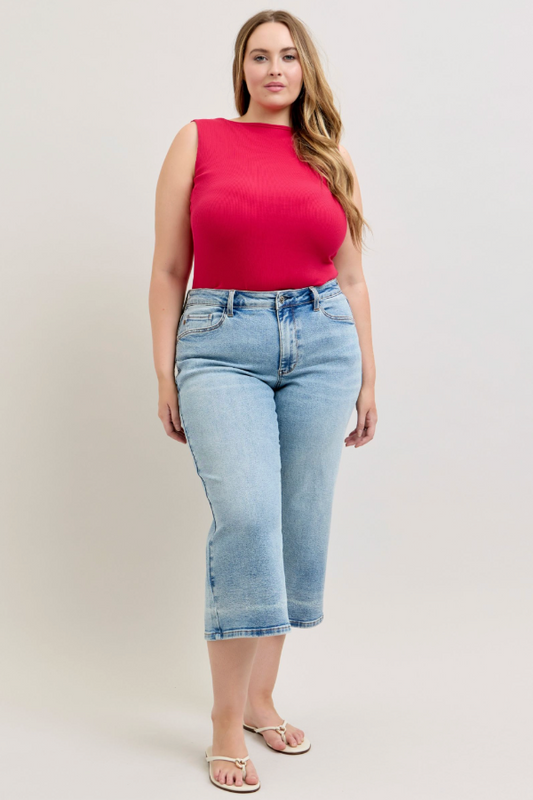 Judy Blue Mid Rise Crop- 881106 - Shop Ravel