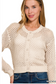 Crochet Cardigan - Sand Beige - Shop Ravel