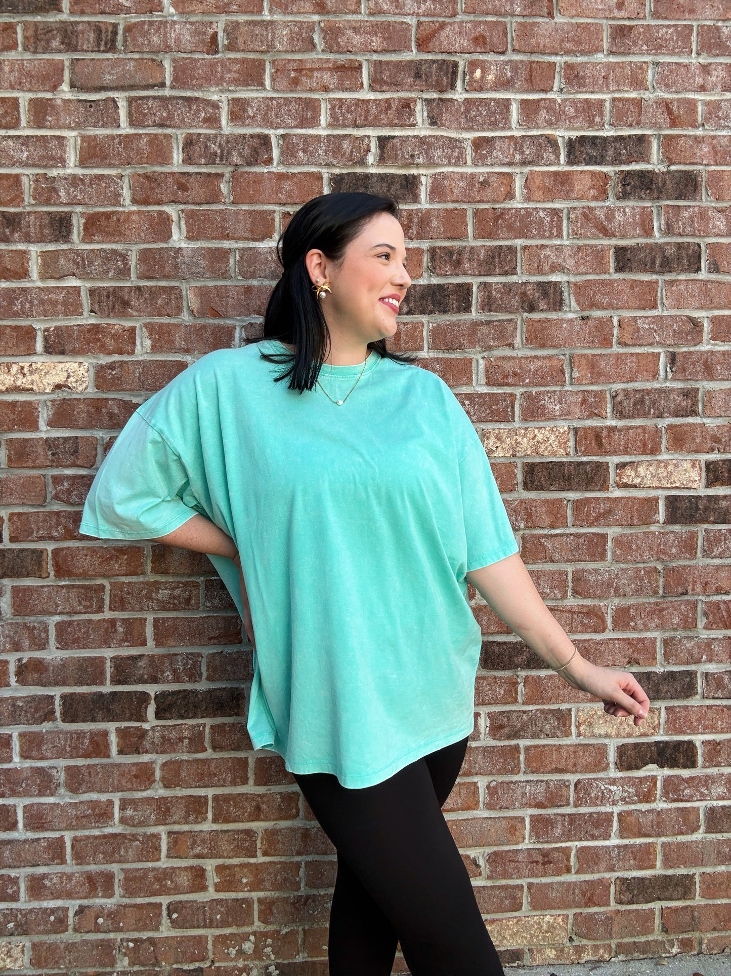 Acid Wash Tee- Mint - Shop Ravel