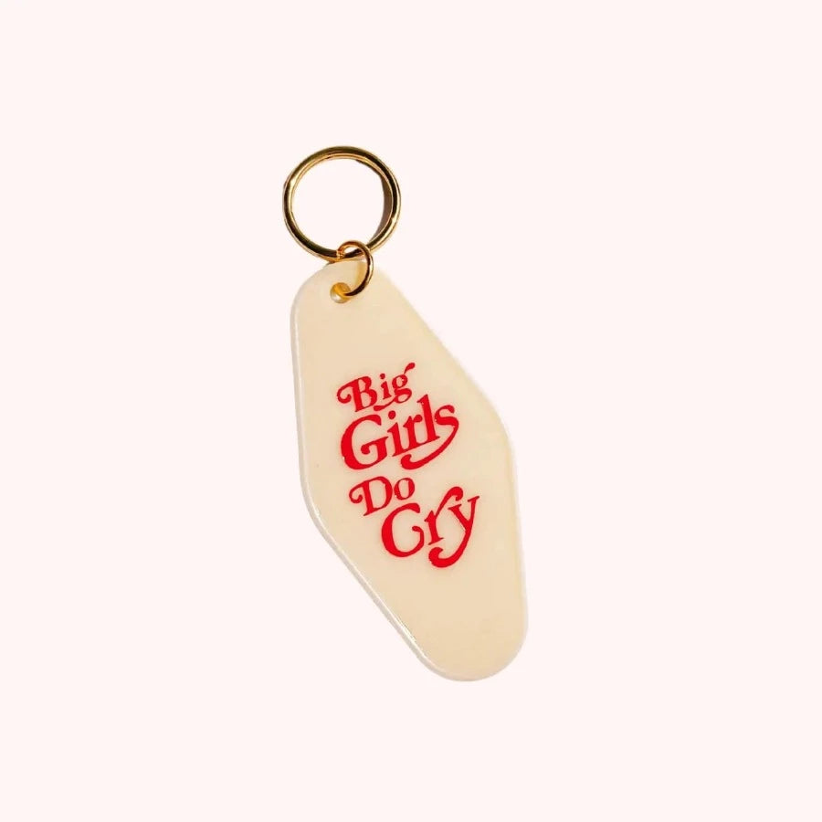 Party Mountain Paper Co Accessories Big Girls Do Cry Motel Tag Keychain