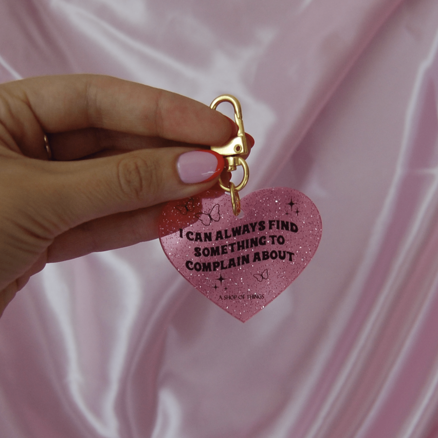 A Shop of Things Accessories Complain glitter heart keychain