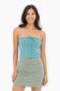 Drawstring Tube Top-Blue