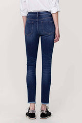 Vervet Mid Rise Dark Wash Ankle Skinny