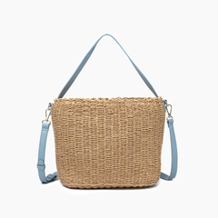 Sunset Straw Bucket Mini Tote Bag