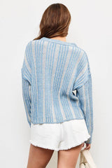 Striped Weave Sweater