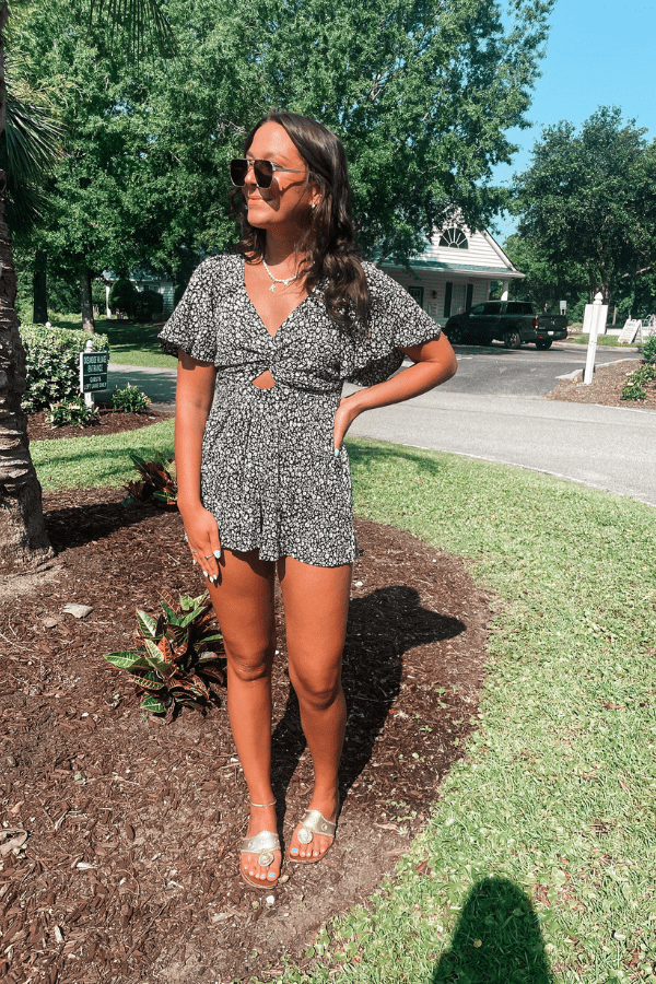 Pine Apparel Dress Feeling Floral Romper