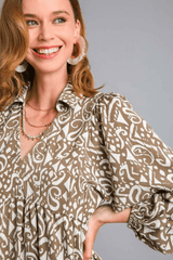 Umgee Dress Mocha Mix Up Dress