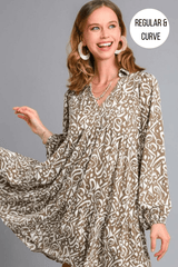 Umgee Dress Mocha Mix Up Dress