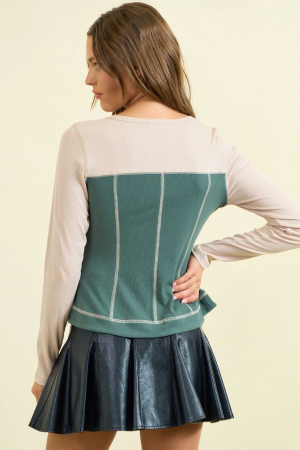 Reverse Stitch Top
