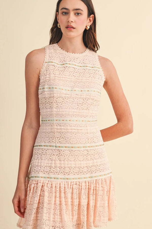 Crochet Trim Dress - Shop Ravel
