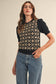 Embroidery Front Knit Top