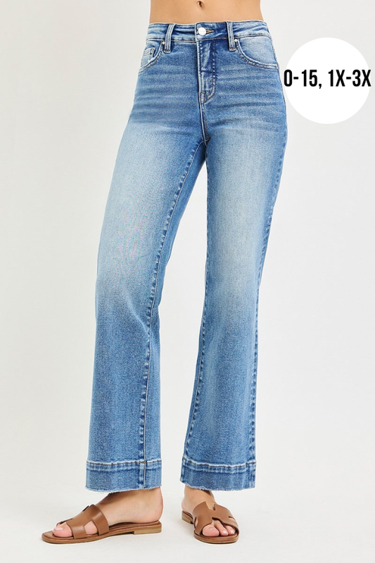 Risen Straight Leg Jeans - Medium Wash - Shop Ravel