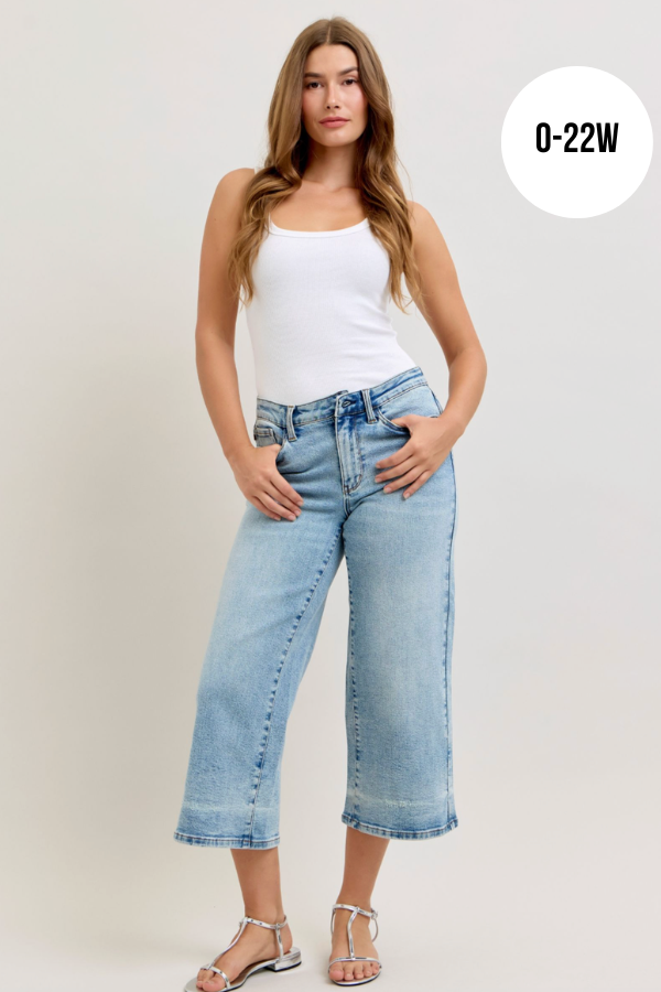 Judy Blue Mid Rise Crop- 881106 - Shop Ravel