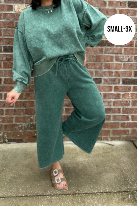 Keep It Comfy Sweatpants- Dark Green