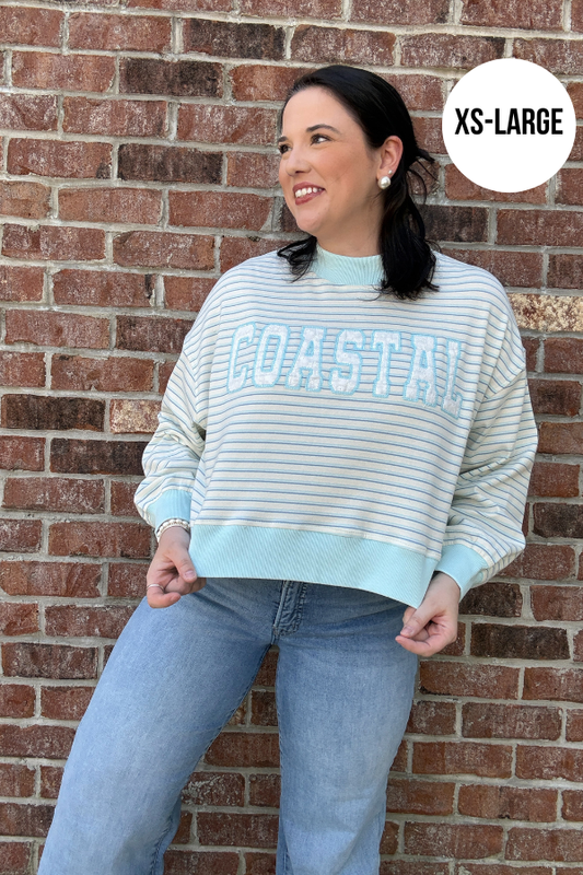 Coastal Mock Neck Pullover