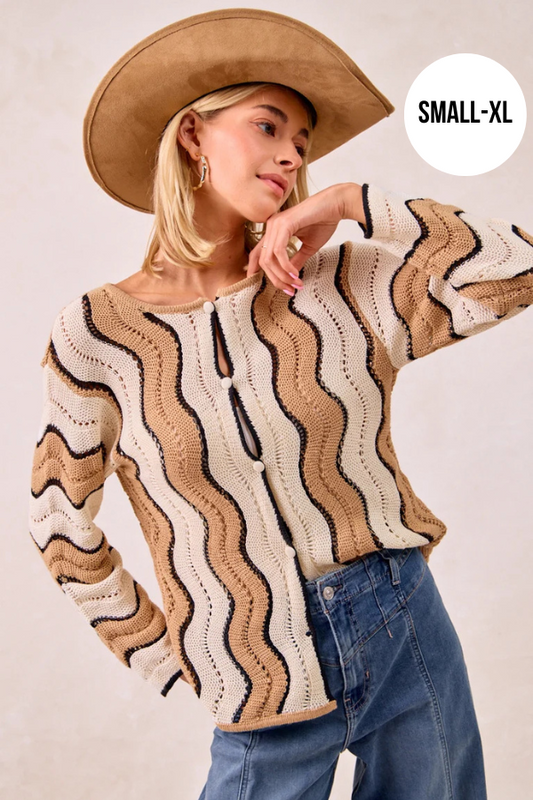 Pointelle Sweater Top