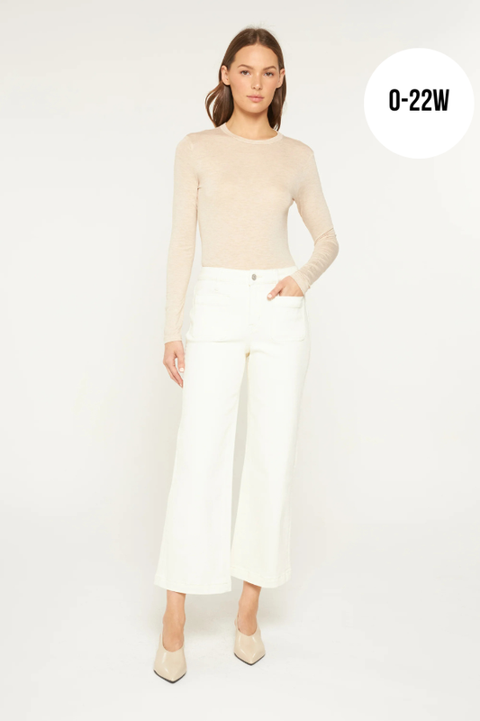 Mica White Wide Leg Jeans