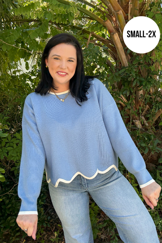 Scallop Hem Sweater