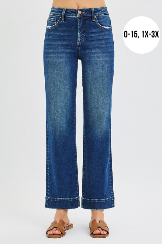 Risen Straight Leg Jeans