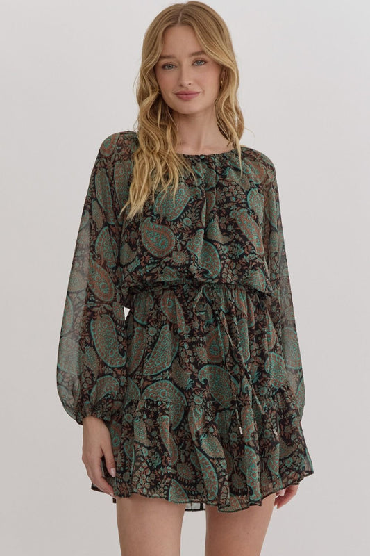 Paisley Print Dress