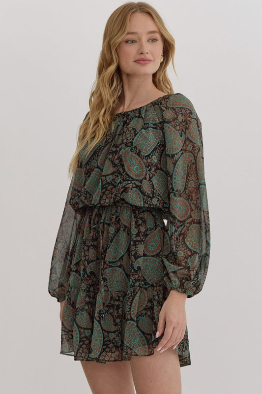 Paisley Print Dress