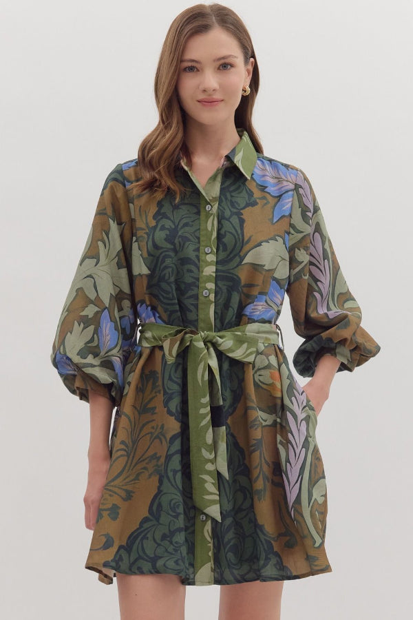 Botanical Mini Dress