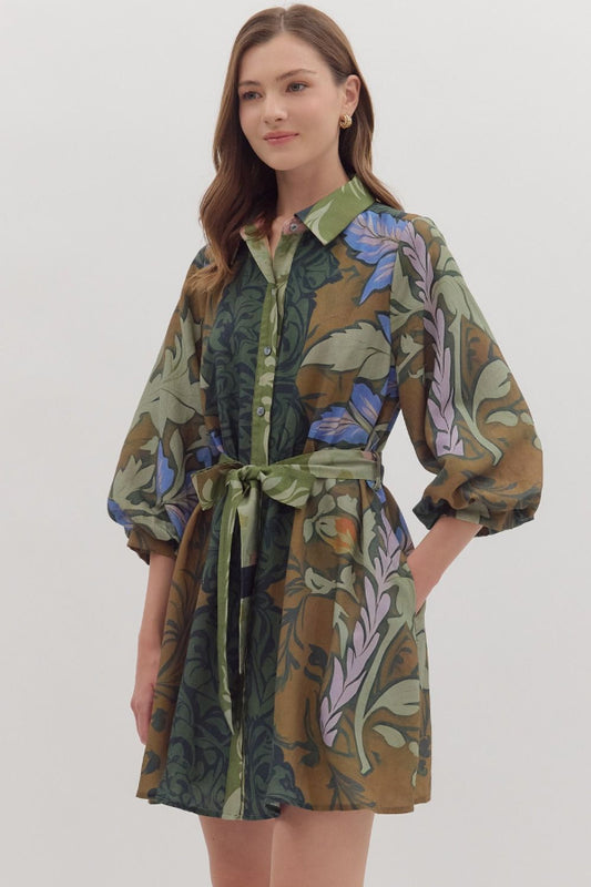 Botanical Mini Dress