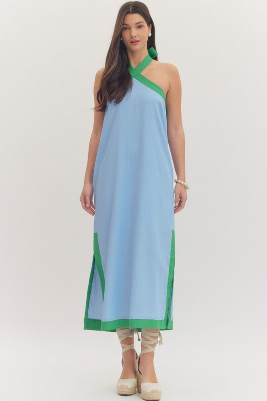 Cross Cross Halter Midi Dress - Shop Ravel