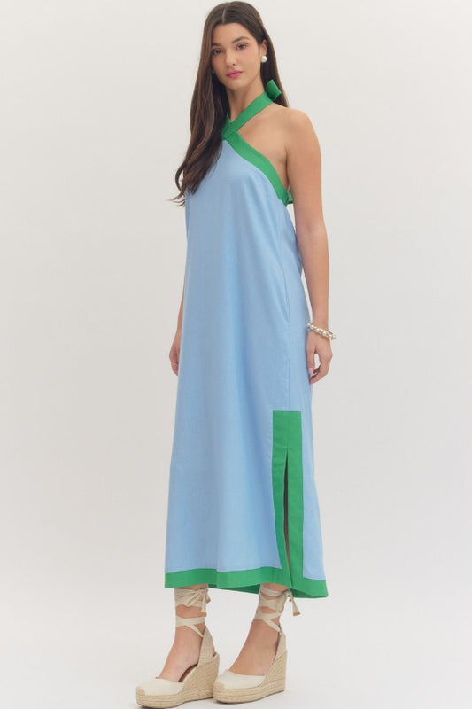 Cross Cross Halter Midi Dress - Shop Ravel