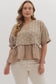 Contrast Ruffle Top