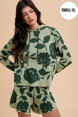 Green Florals Set- Top