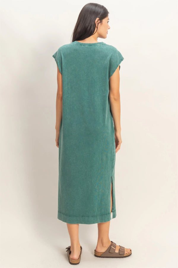Dark Teal Midi Dress