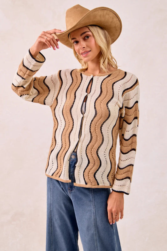 Pointelle Sweater Top