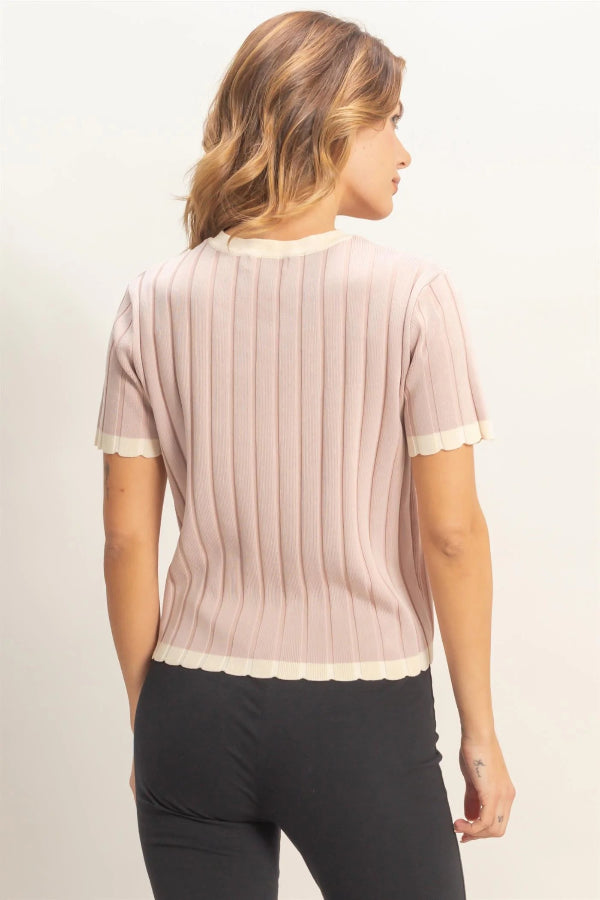 Ribbed Accent Top - Shop Ravel