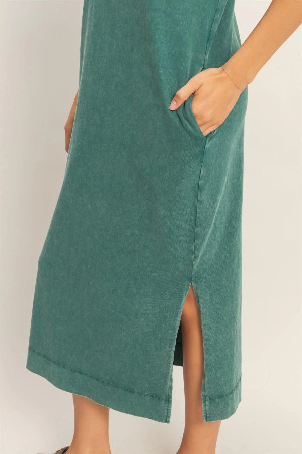 Dark Teal Midi Dress