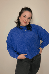 ZENANA Shirts & Tops Blue / Small/Medium Cozy Up Sweater