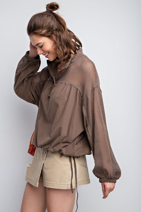 Easel Shirts & Tops Brown Eyed Pullover