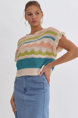 Entro Shirts & Tops Colorful Harmony Top