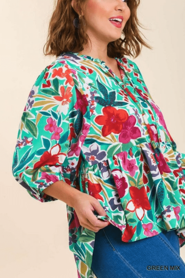 Umgee Shirts & Tops Curve Fruity Top