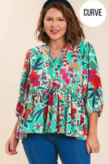 Umgee Shirts & Tops Curve Fruity Top