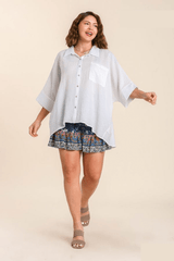 Umgee Shirts & Tops Curve Pleated Top