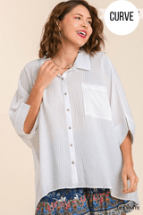 Umgee Shirts & Tops Curve Pleated Top