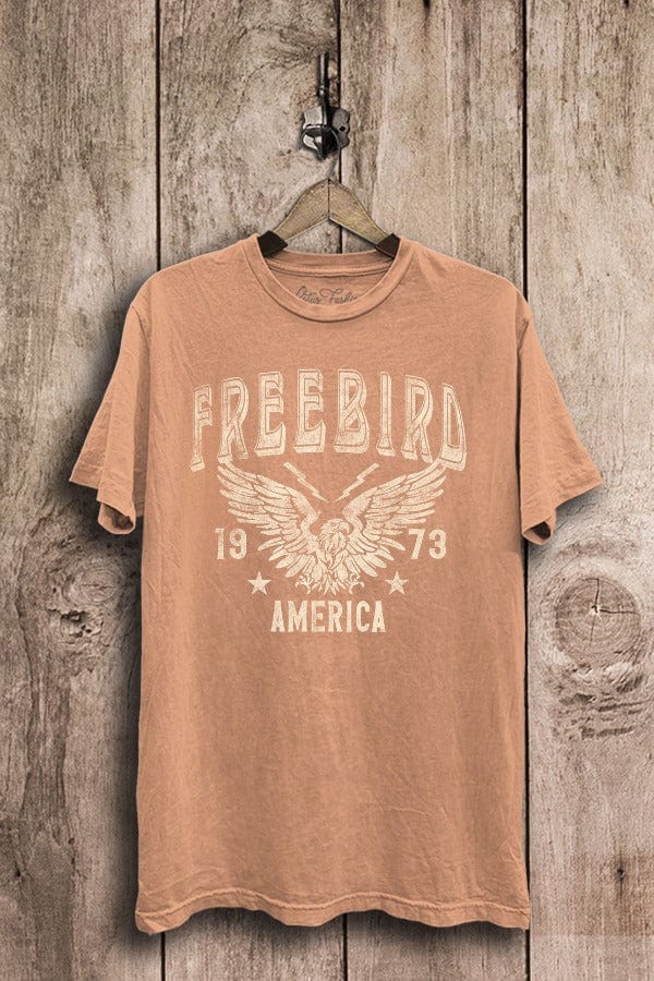 Lotus Fashion Shirts & Tops Free Bird America Graphic Tee