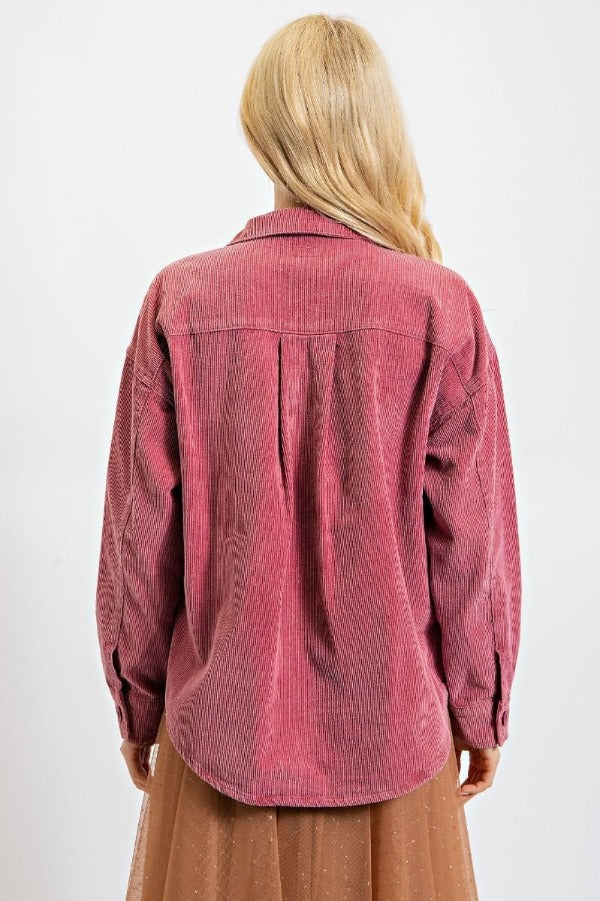 Easel Shirts & Tops Mulberry Moment Shacket