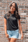 ZENANA Shirts & Tops Small / Black Cotton Crewneck