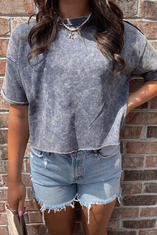 ZENANA Shirts & Tops Small / Blackberry French Terry Top