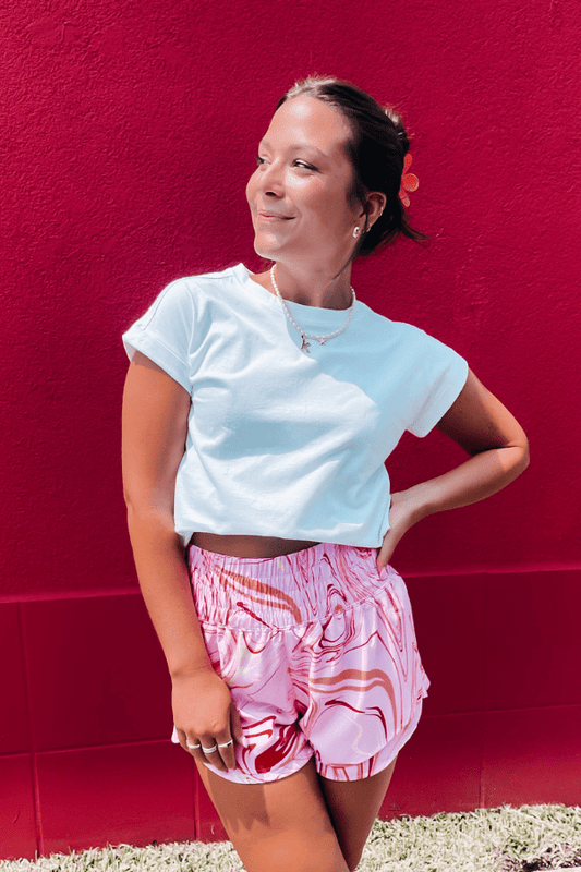 ZENANA Shirts & Tops Small / White Cotton Crewneck